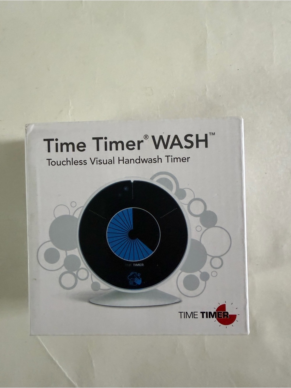 Time Timer WASH Touchless Visual Handwash Timer — Black with Blue Dial